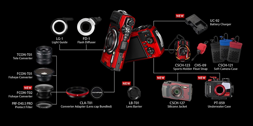 オリンパス OLYMPUS TG-6 LG1、ケース付き-