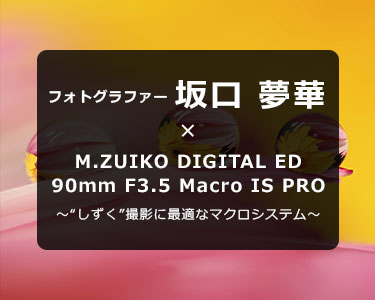 フォトグラファー 坂口 夢華 × M.ZUIKO DIGITAL ED 90mm F3.5 Macro IS PRO
～“しずく”撮影に最適なマクロシステム～