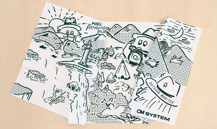 OM SYSTEM×OUTDOOR MONSTER 手ぬぐい