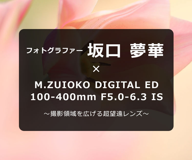 フォトグラファー 坂口 夢華 × M.ZUIKO DIGITAL ED 100-400mm F5