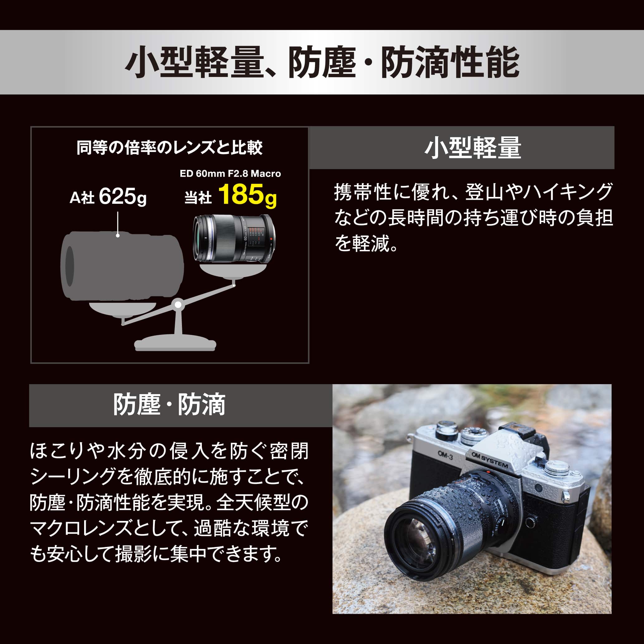 【OM SYSTEMブランド】M.ZUIKO DIGITAL ED 60mm F2.8 Macro 【OM SYSTEMブランド】M.ZUIKO DIGITAL ED 60mm F2.8 Macro