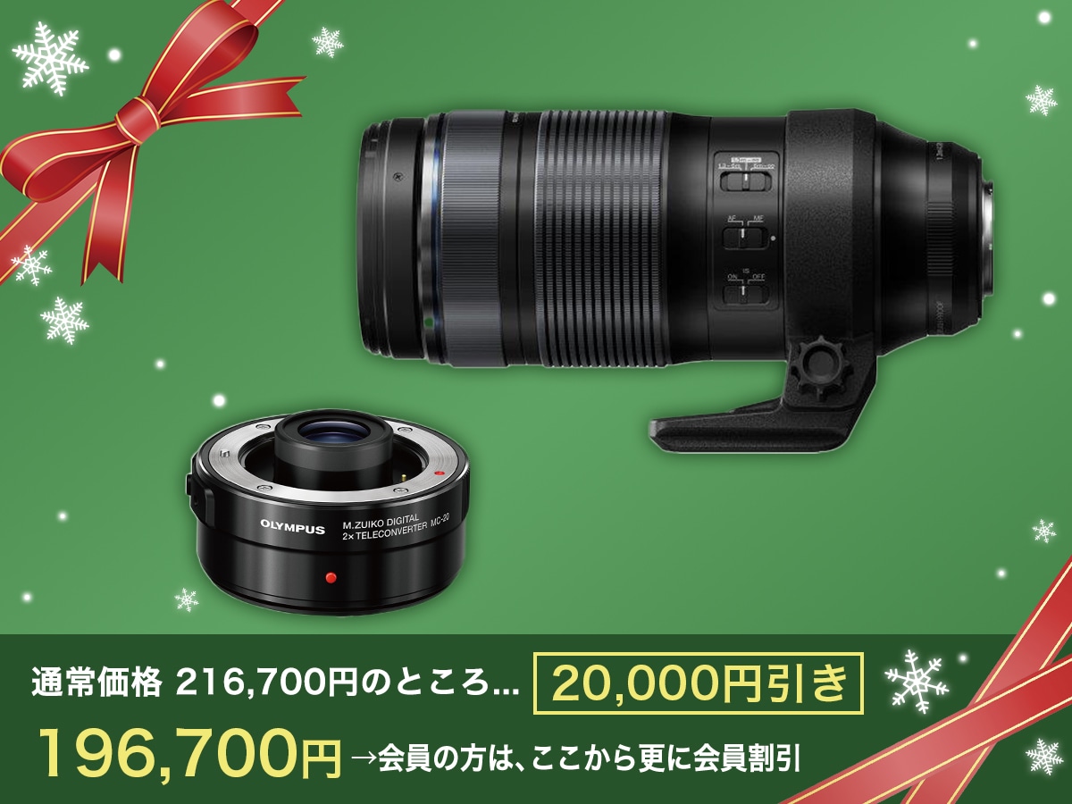 期間限定:テレコン半額】M.ZUIKO DIGITAL ED 100-400mm F5.0-6.3 IS + MC-14セット(【期間限定:テレコン 半額】M.ZUIKO DIGITAL ED 100-400mm F5.0-6.3 IS + MC-14セット): 交換レンズ | OM Digital  Solutions