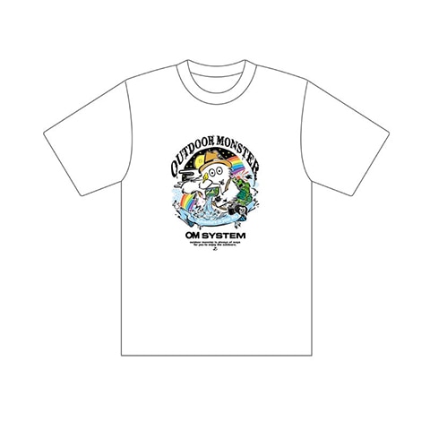 OM SYSTEM×OUTDOOR MONSTERオリジナルTシャツ　ホワイト　M