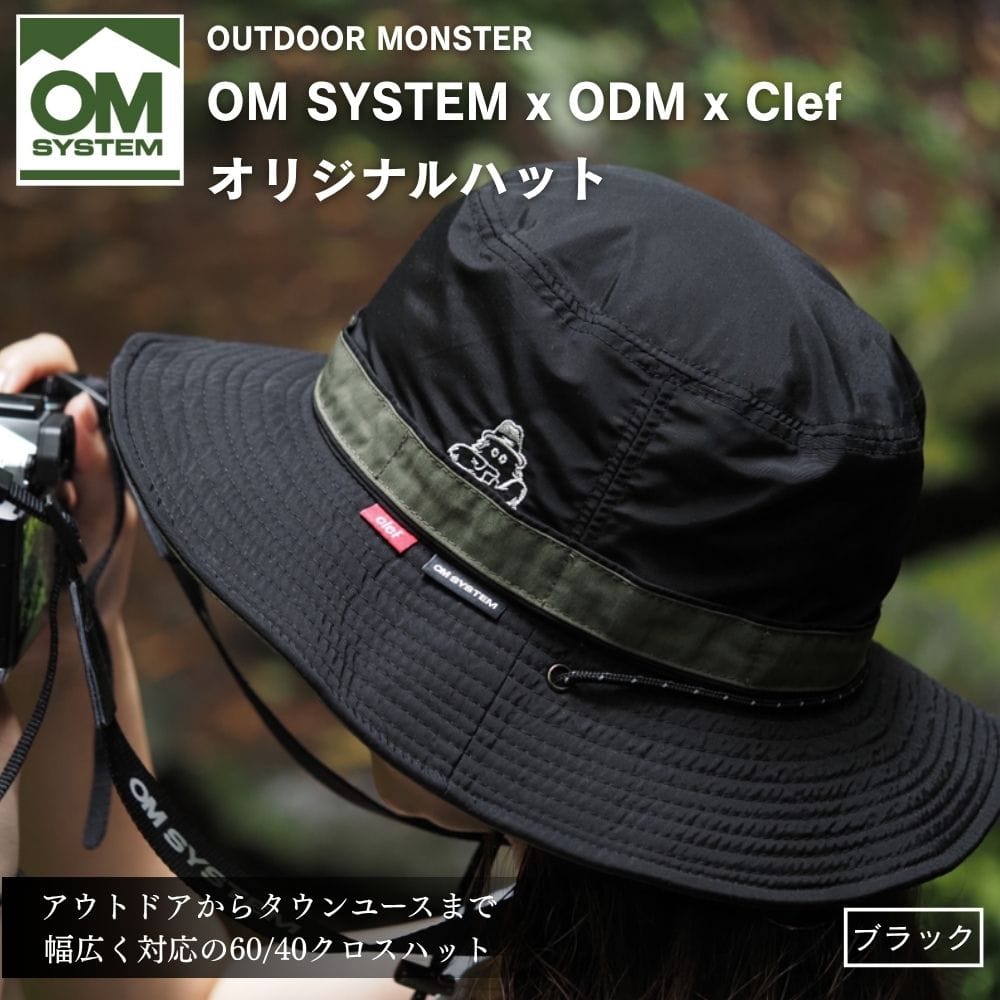 OM SYSTEM x ODM x Clef オリジナルハット BLK OM SYSTEM x ODM x Clef オリジナルハット BLK