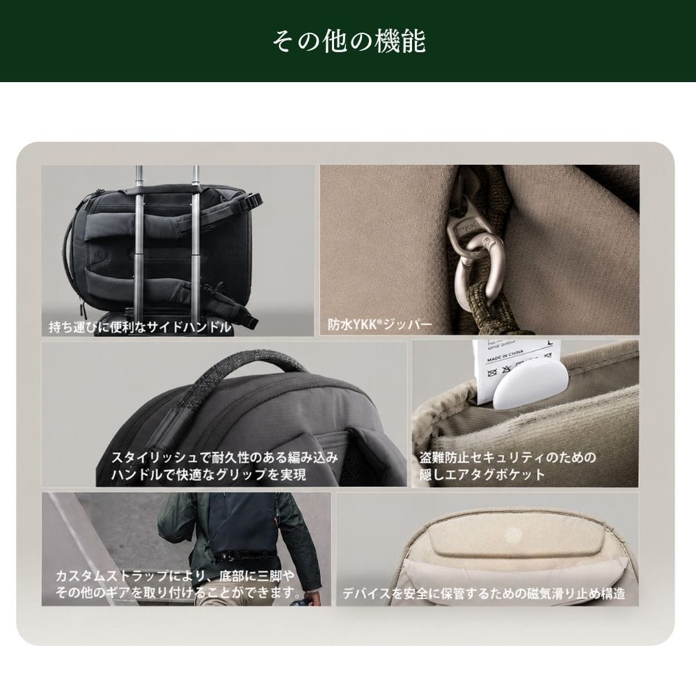PGYTECH OneGo Lite Backpack 22L マットブラック マットブラック PGYTECH OneGo Lite Backpack 22L