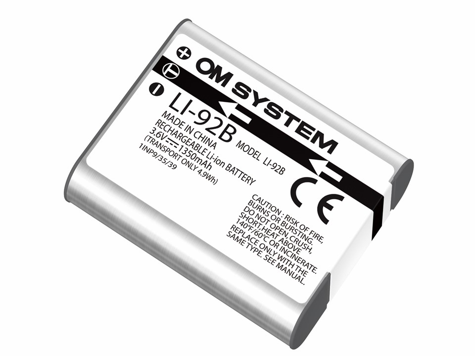 (OM SYSTEMブランド)リチウムイオン充電池 LI-92B (OM SYSTEMブランド)リチウムイオン充電池 LI-92B