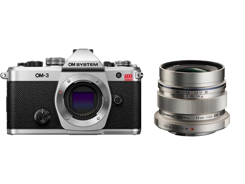 OM-3 ASTRO+M.ZUIKO DIGITAL ED 12mm F2.0 シルバー セット シルバー OM-3 ASTRO+M.ZUIKO DIGITAL ED 12mm F2.0 セット