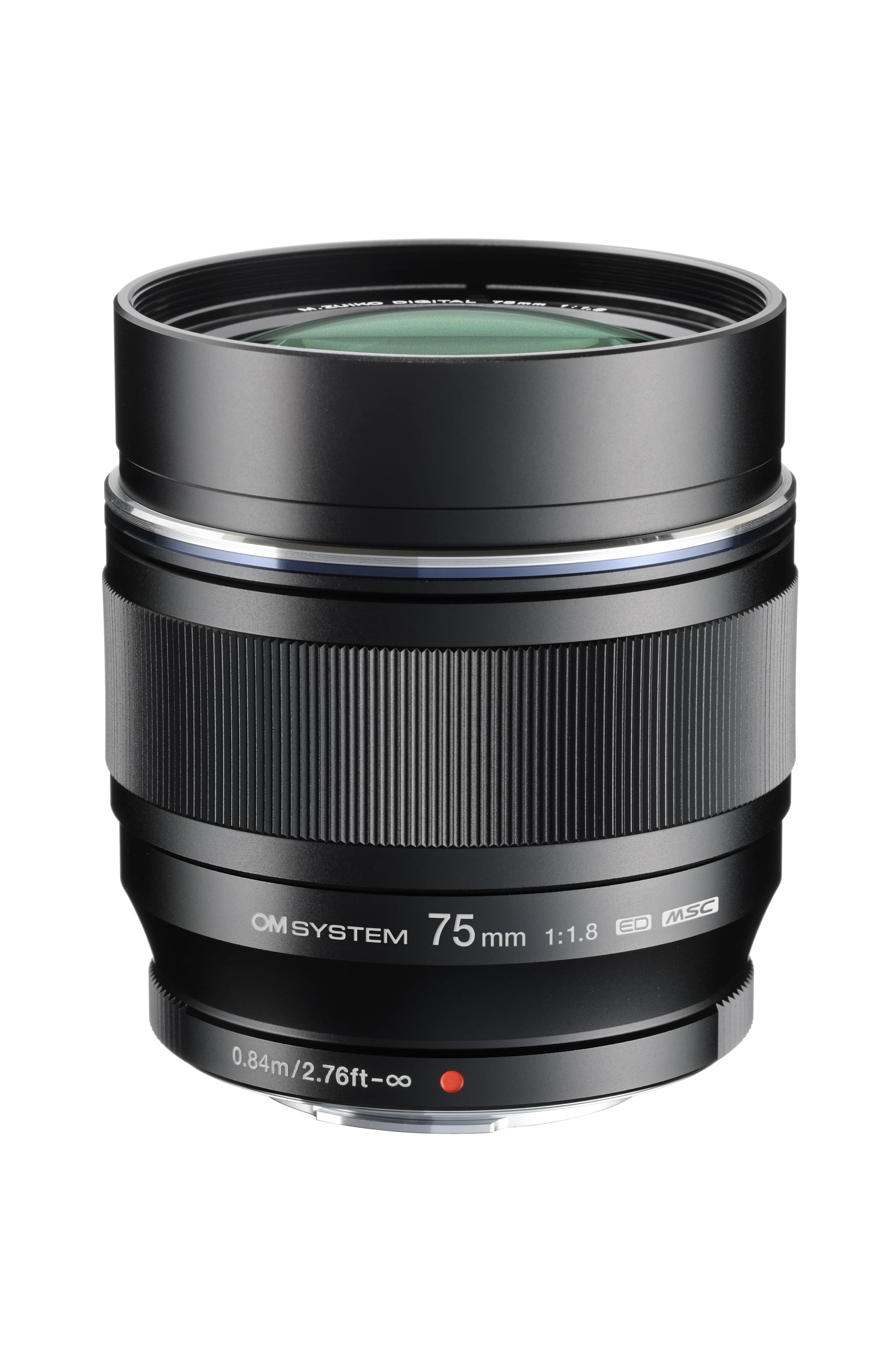 【OM SYSTEMブランド】M.ZUIKO DIGITAL ED 75mm F1.8 ブラック