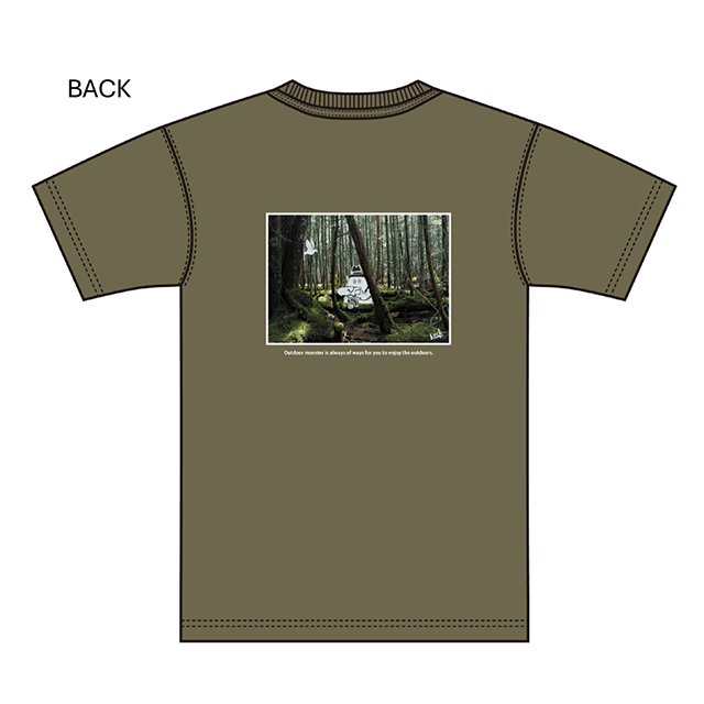 【マイル交換品】OM SYSTEM×OUTDOOR MONSTERオリジナルピクチャーTシャツ Sサイズ