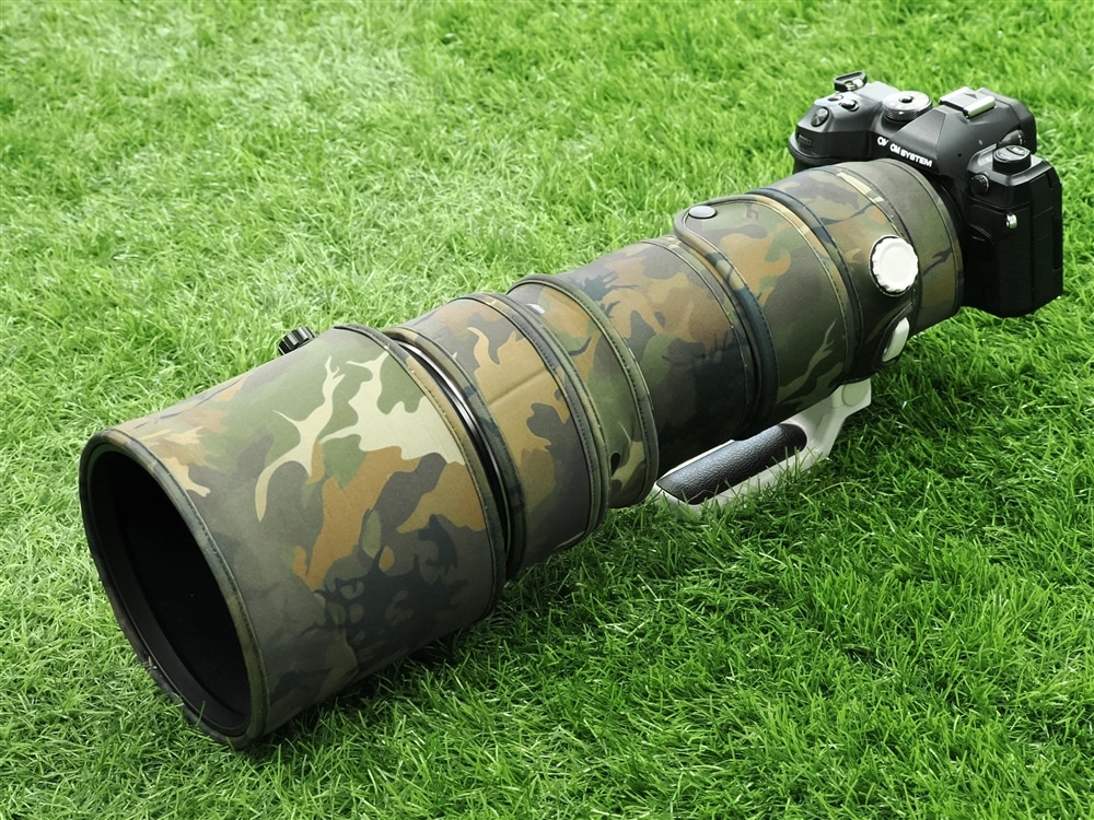 OMオリジナル カモフラージュレンズカバー（UN社製）150-400mm 用