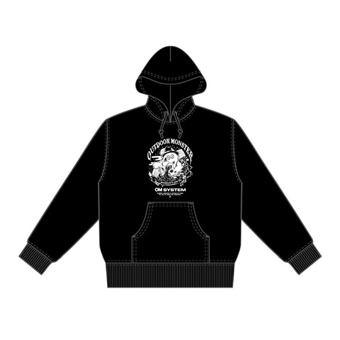 【マイル交換品】OM SYSTEM×OUTDOOR MONSTERオリジナルパーカー ブラック S