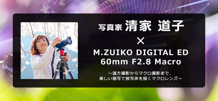 写真家 清家 道子 × M.ZUIKO DIGITAL ED 60mm F2.8 Macro～遠方撮影からマクロ撮影まで、美しい描写で被写体を描くマクロレンズ～