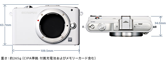 デジタル一眼カメラ OLYMPUS PEN mini E-PM1 6色のカラー